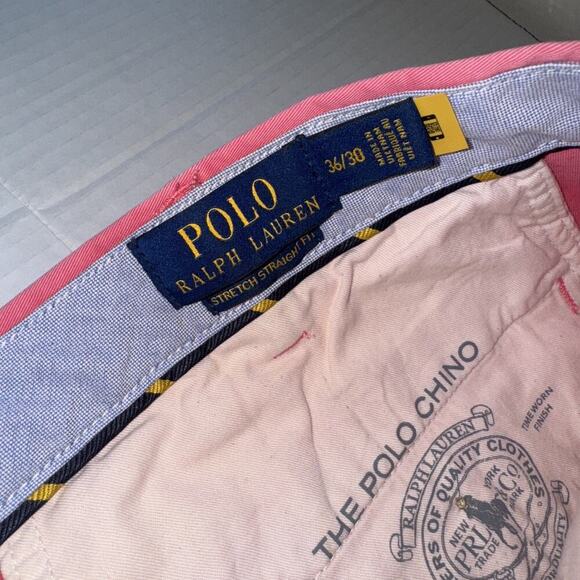 Polo Ralph Lauren Pants Men's 36x30 Stretch Straight Fit Cotton Twill Flat Chino - Picture 3 of 12